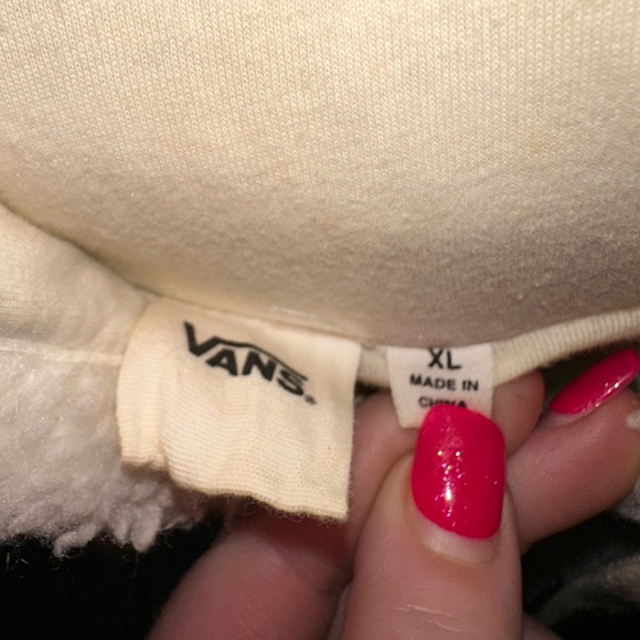 Official Off-White Vans Sherpa Quarter Zip Hoodie - Picture 2 of 7